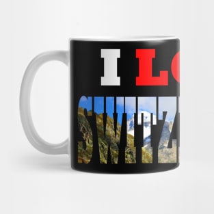 I Love Switzerland Mountain over Rhone Glacier Mug